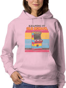 Nostalgic Arcade Graphic Tee Hoodie Women's