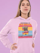 Nostalgic Arcade Graphic Tee Hoodie Women's