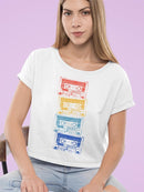 Vintage-Style Women's Tee Crop Tee Women's