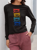 Vintage-Style Women's Tee Long Sleeve Women's