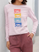 Vintage-Style Women's Tee Long Sleeve Women's
