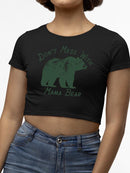 Don't Mess With Mama Bear Tee Crop Tee Women's