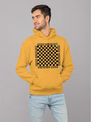 Stay Happy Checkered Graphic Tee Hoodie Men's