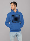 Stay Happy Checkered Graphic Tee Hoodie Men's