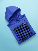 Stay Happy Checkered Graphic Tee Hoodie Men's