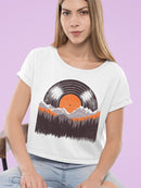 Record Mountains Graphic Tee Crop Tee Women's