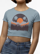 Record Mountains Graphic Tee Crop Tee Women's