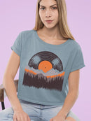 Record Mountains Graphic Tee Crop Tee Women's