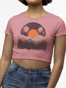 Record Mountains Graphic Tee Crop Tee Women's