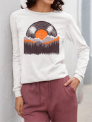 Record Mountains Graphic Tee Long Sleeve Women's