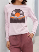 Record Mountains Graphic Tee Long Sleeve Women's