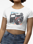Vintage Camera Graphic Tee Crop Tee Women's