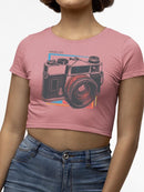 Vintage Camera Graphic Tee Crop Tee Women's