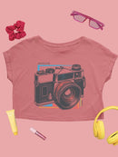 Vintage Camera Graphic Tee Crop Tee Women's