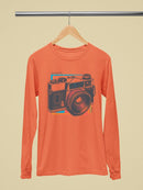 Vintage Camera Graphic Tee Long Sleeve Women's