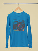Vintage Camera Graphic Tee Long Sleeve Women's