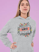 Nostalgic Vibes Graphic Tee Hoodie Women's