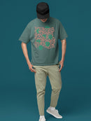 Vibing Smiley Face Graphic Tee T-shirt Color Men's