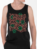 Vibing Smiley Face Graphic Tee Tank Top Men's