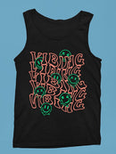Vibing Smiley Face Graphic Tee Tank Top Men's