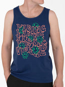 Vibing Smiley Face Graphic Tee Tank Top Men's