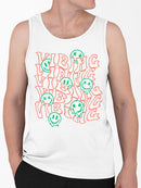 Vibing Smiley Face Graphic Tee Tank Top Men's