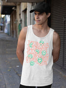 Vibing Smiley Face Graphic Tee Tank Top Men's