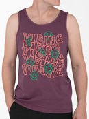 Vibing Smiley Face Graphic Tee Tank Top Men's