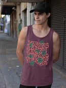Vibing Smiley Face Graphic Tee Tank Top Men's