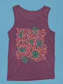 Vibing Smiley Face Graphic Tee Tank Top Men's