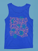 Vibing Smiley Face Graphic Tee Tank Top Men's