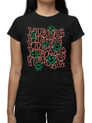 Vibing Smiley Face Graphic Tee T-shirt Women's
