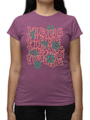 Vibing Smiley Face Graphic Tee T-shirt Color Women's