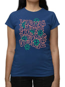 Vibing Smiley Face Graphic Tee T-shirt Color Women's