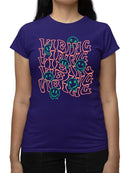 Vibing Smiley Face Graphic Tee T-shirt Color Women's