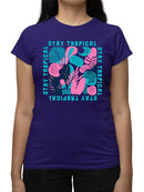 Stay Tropical Graphic Shirt T-shirt Color Women's