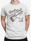 Rock And Roll Guitar Graphic Tee T-shirt Men's