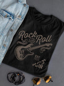 Rock And Roll Guitar Graphic Tee T-shirt Women's