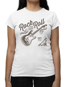 Rock And Roll Guitar Graphic Tee T-shirt Women's