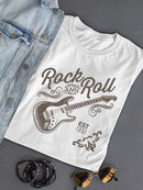 Rock And Roll Guitar Graphic Tee T-shirt Women's