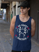 Happy Skeletons Graphic Shirt Tank Top Men's