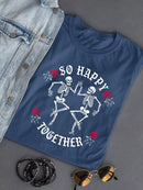 Happy Skeletons Graphic Shirt T-shirt Color Women's