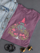Frog And Mushroom Graphic Shirt T-shirt Color Women's