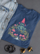 Frog And Mushroom Graphic Shirt T-shirt Color Women's