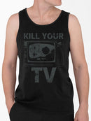 Unplug From Tv Graphic Shirt Tank Top Men's