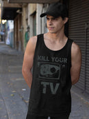 Unplug From Tv Graphic Shirt Tank Top Men's