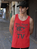 Unplug From Tv Graphic Shirt Tank Top Men's