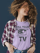 Unplug From Tv Graphic Shirt T-shirt Color Women's