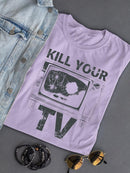 Unplug From Tv Graphic Shirt T-shirt Color Women's