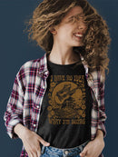 Fun Frog On Guitar Graphic Shirt T-shirt Women's